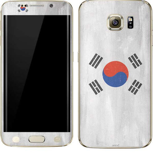 South Korean Flag Distressed Galaxy S7 Edge Skin
