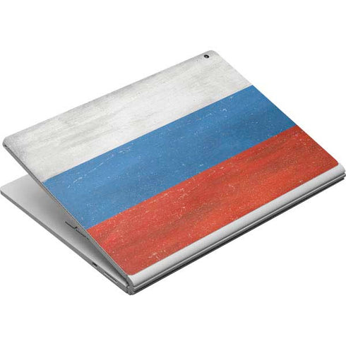 Russian Flag Distressed Surface Book Skin