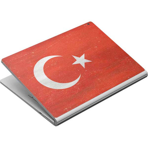 Turkish Flag Distressed Surface Book Skin