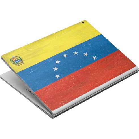 Venezuela Flag Distressed Surface Book Skin