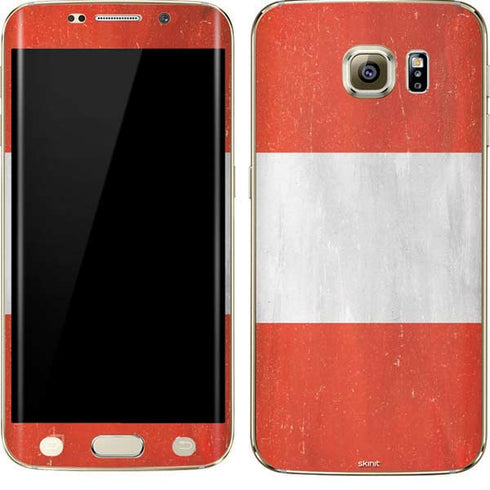 Peru Flag Distressed Galaxy S7 Edge Skin