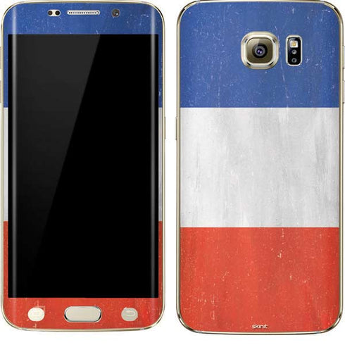 French Flag Distressed Galaxy S7 Edge Skin
