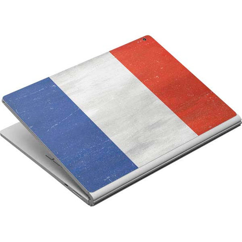 French Flag Distressed Surface Book Skin