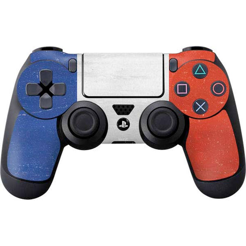 French Flag Distressed PS4 Controller Skin