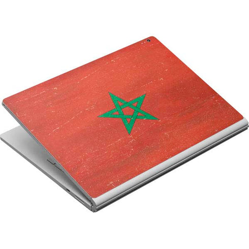 Morocco Flag Distressed Surface Book Skin