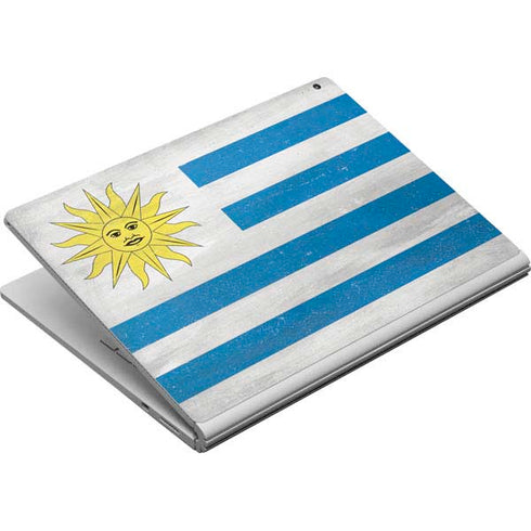 Uraguay Flag Distressed Surface Book Skin