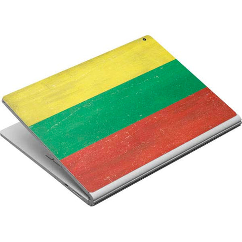 Lithuania Flag Distressed Surface Book Skin