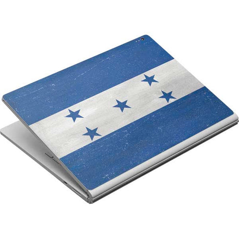 Honduras Flag Distressed Surface Book Skin