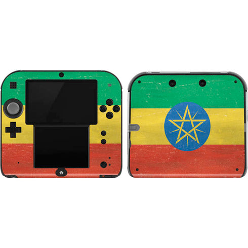 Ethiopia Flag Distressed Nintendo 2DS Skin
