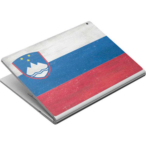 Slovenia Flag Distressed Surface Book Skin