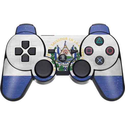 El Salvador Flag Distressed PS3 Dual Shock wireless controller Skin