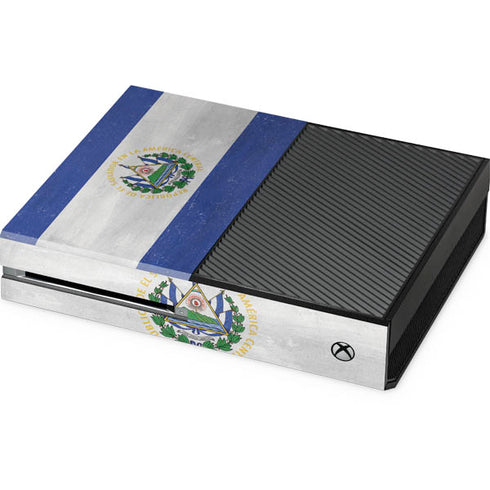 El Salvador Flag Distressed Xbox One Console Skin
