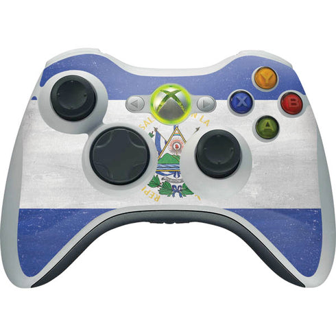 El Salvador Flag Distressed Xbox 360 Wireless Controller Skin