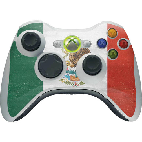 Mexico Flag Distressed Xbox 360 Wireless Controller Skin