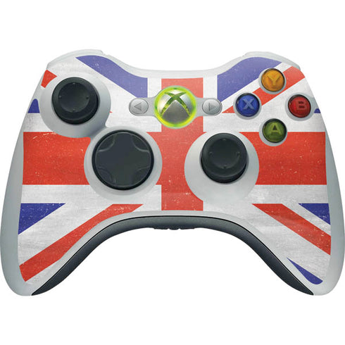 United Kingdom Flag Distressed Xbox 360 Wireless Controller Skin