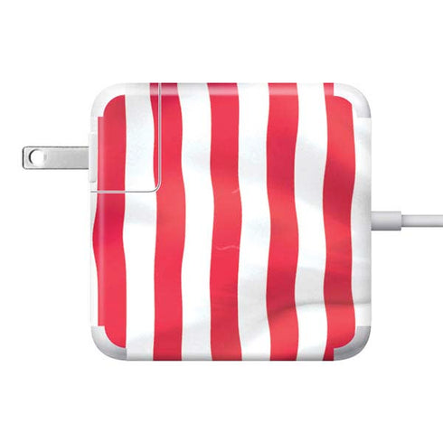 USA Flag American Flag 85W Power Adapter (15 and 17 inch MacBook Pro Charger) Skin
