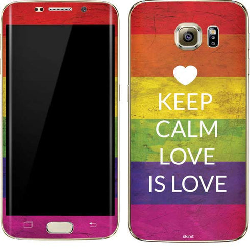 Keep Calm Love Is Love Galaxy S7 Edge Skin