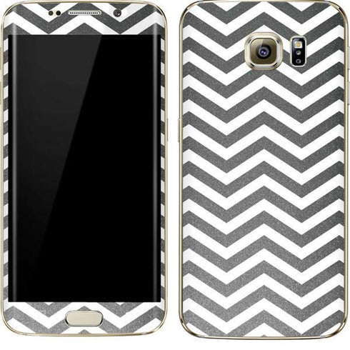 Silver Chevron Galaxy S7 Edge Skin