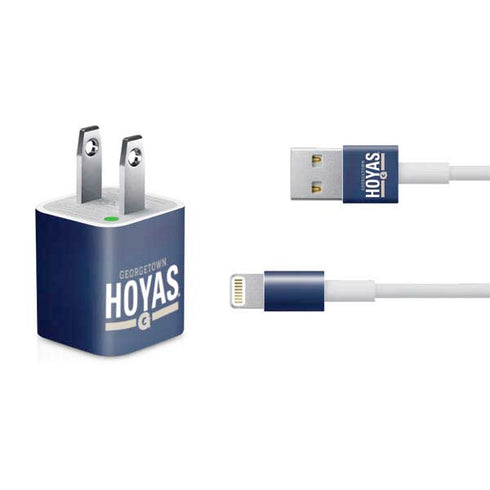 Georgetown University Hoyas Stripe iPhone Charger (5W USB) Skin