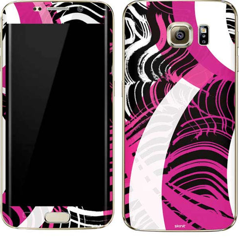Pink and White Hipster Galaxy S7 Edge Skin