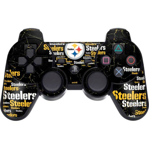 NFL Pittsburgh Steelers Black Blast PS3 Dual Shock wireless controller Skin