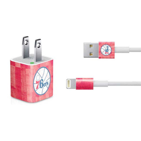 NBA Philadelphia 76ers Hardwood Classics iPhone Charger (5W USB) Skin