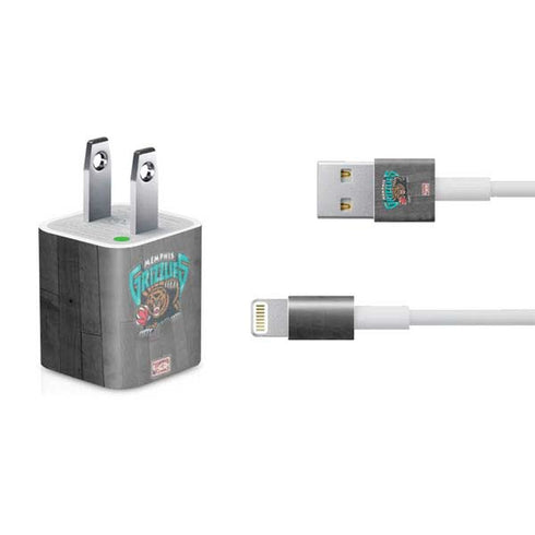 NBA Memphis Grizzlies Hardwood Classics iPhone Charger (5W USB) Skin