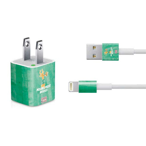 NBA Milwaukee Bucks Hardwood Classics iPhone Charger (5W USB) Skin