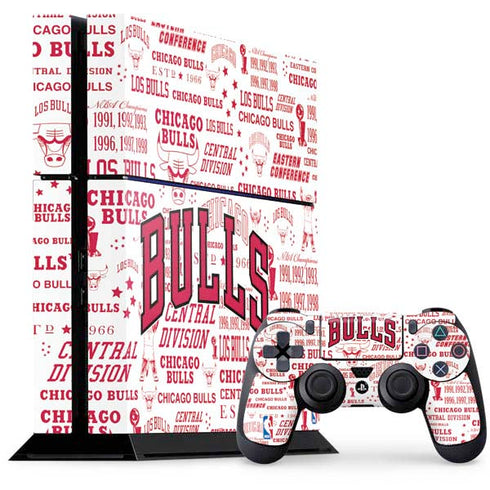 NBA Chicago Bulls Historic Blast PS4 Console and Controller Bundle Skin