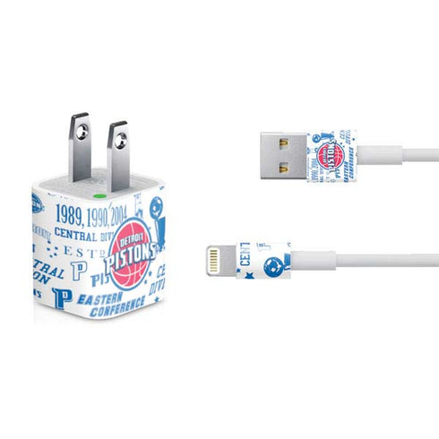 NBA Detroit Pistons Historic Blast iPhone Charger (5W USB) Skin