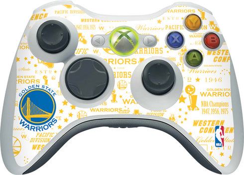 NBA Golden State Warriors Historic Blast Xbox 360 Wireless Controller Skin