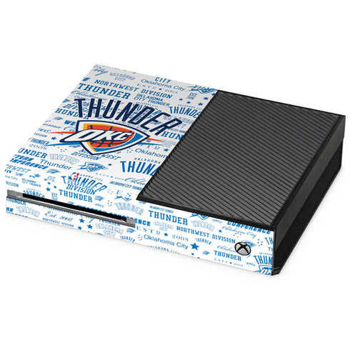 NBA Oklahoma City Thunder Historic Blast Xbox One Console Skin