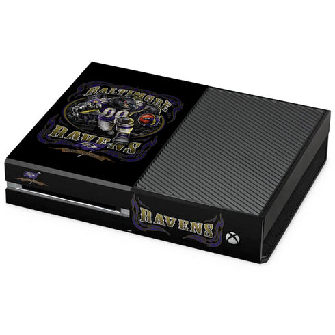 Liquid Blue NFL Baltimore Ravens Running Back Xbox One Console Skin