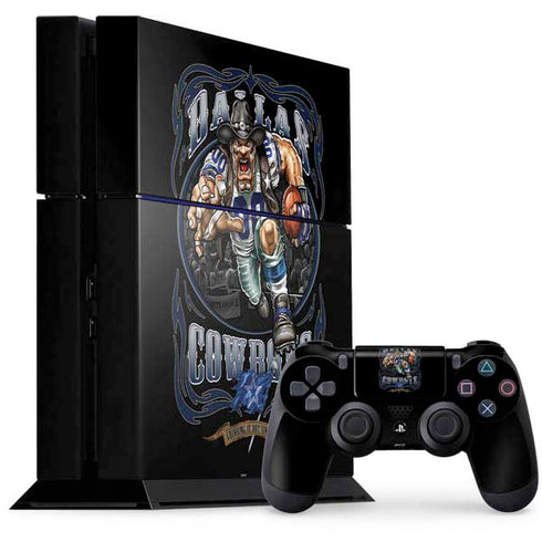 Liquid Blue NFL Dallas Cowboys Running Back PS4 Console and Controller Bundle Skin
