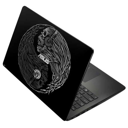 Liquid Blue Yin Yang Music Skulls Asus X502CA 15.6 Skin