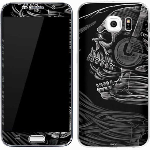 Liquid Blue Yin Yang Music Skulls Galaxy S7 Skin