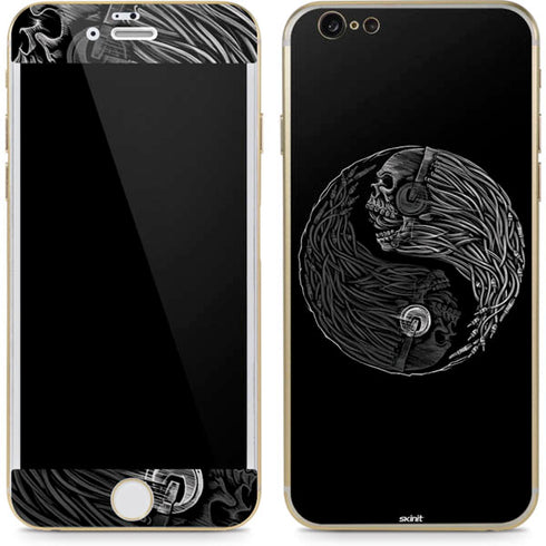 Liquid Blue Yin Yang Music Skulls iPhone 6/6s Skin