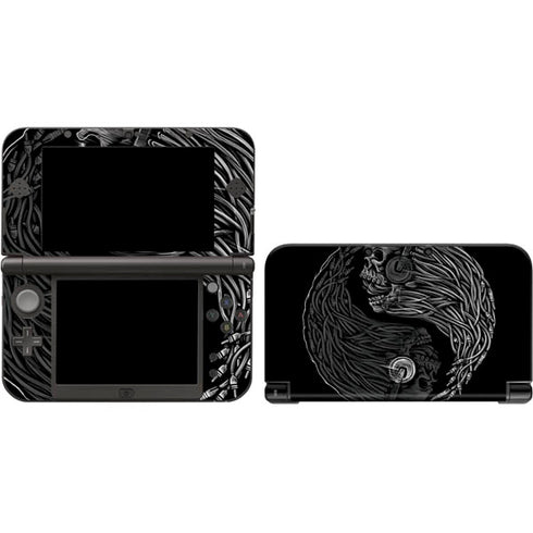Liquid Blue Yin Yang Music Skulls 3DS XL 2015 Skin