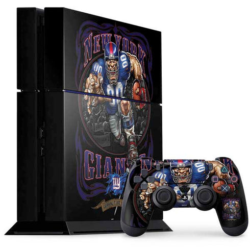 Liquid Blue NFL New York Giants Running Back PS4 Console and Controller Bundle Skin