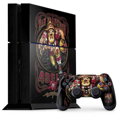 Liquid Blue NFL San Francisco 49ers Running Back PS4 Console and Controller Bundle Skin