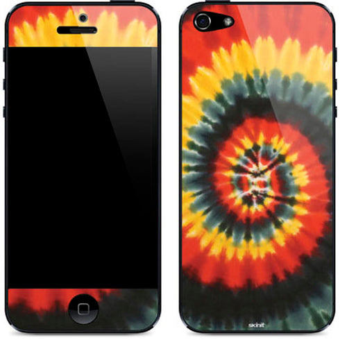 Liquid Blue Tie Dye - Rasta Spiral iPhone 5/5s/5SE Skin