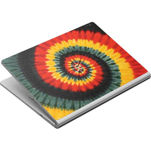 Liquid Blue Tie Dye - Rasta Spiral Surface Book Skin