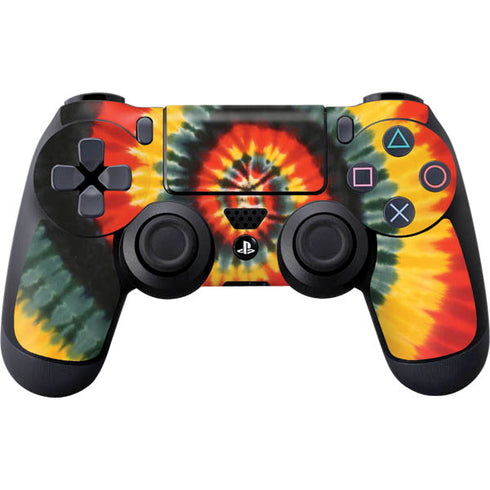 Liquid Blue Tie Dye - Rasta Spiral PS4 Controller Skin
