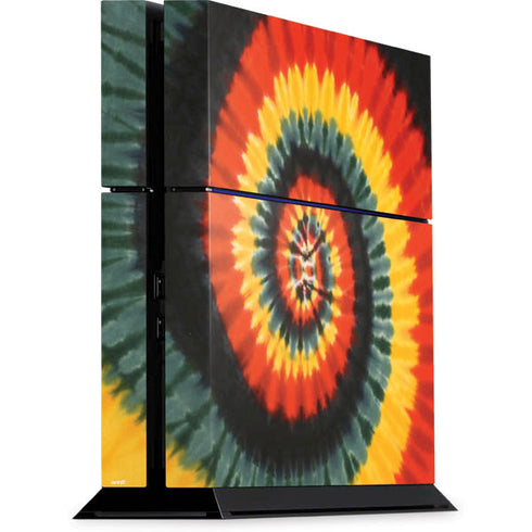 Liquid Blue Tie Dye - Rasta Spiral PS4 Console Skin