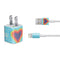 Liquid Blue Tie Dye Heart iPhone Charger (5W USB) Skin