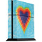 Liquid Blue Tie Dye Heart PS4 Console Skin