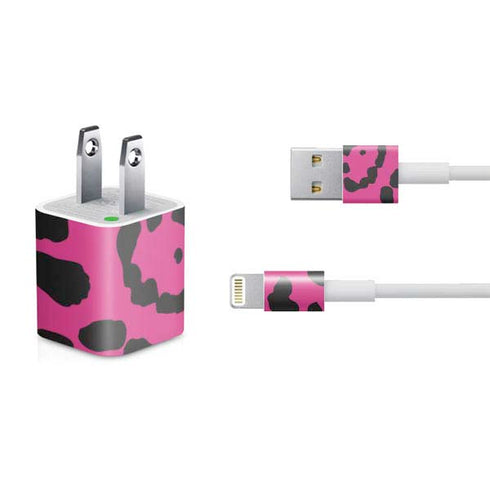 Rosy Leopard iPhone Charger (5W USB) Skin