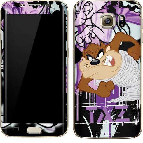 Looney Tunes Splatter Paint Tasmanian Devil Galaxy S7 Edge Skin