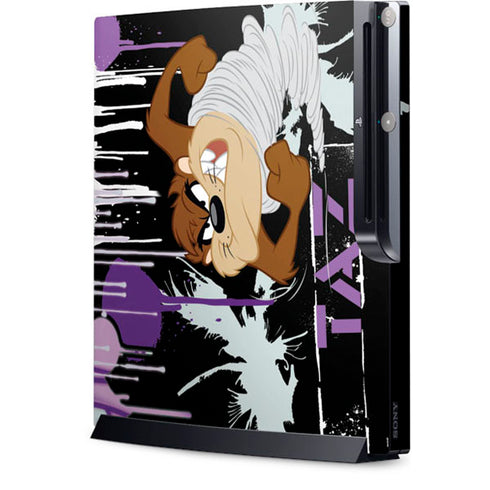 Looney Tunes Splatter Paint Tasmanian Devil Playstation 3 & PS3 Slim Skin