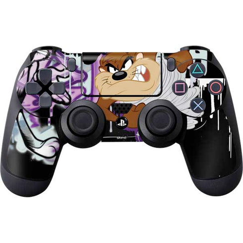 Looney Tunes Splatter Paint Tasmanian Devil PS4 Controller Skin